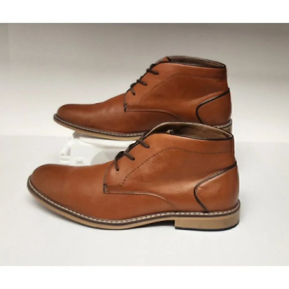 Steve Madden Men's M-Alakk Cognac  Brown Chukka  Leather Boots Shoes  Size 12M